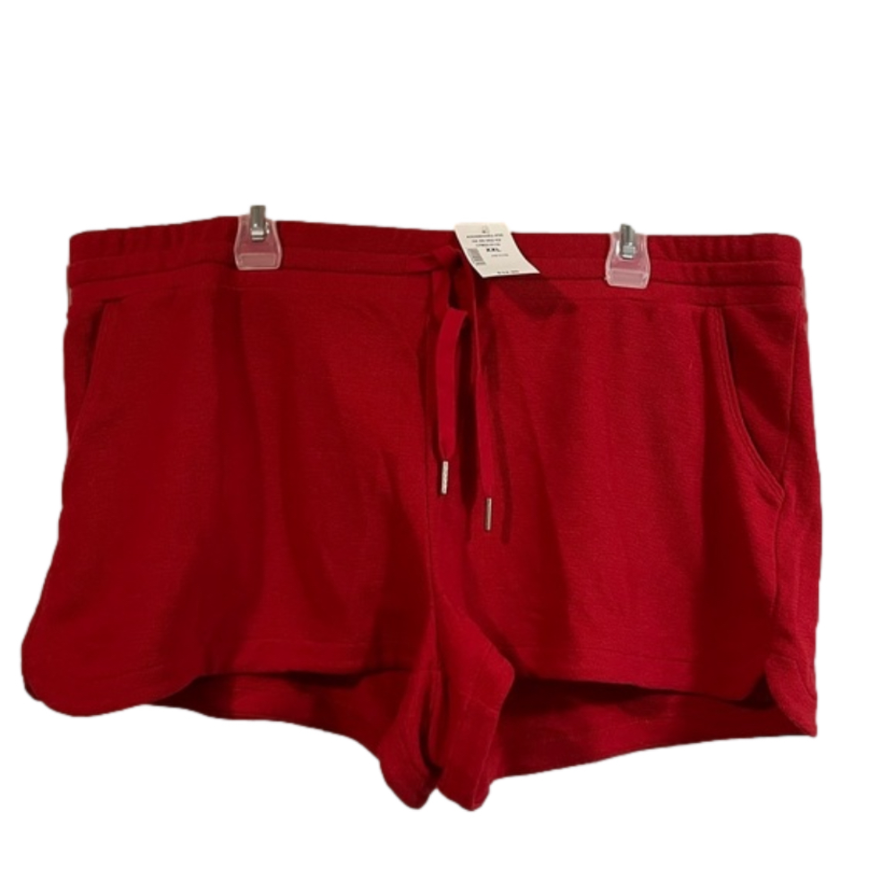 Cleo Petites Red Terry Cloth drawstring shorts XXL